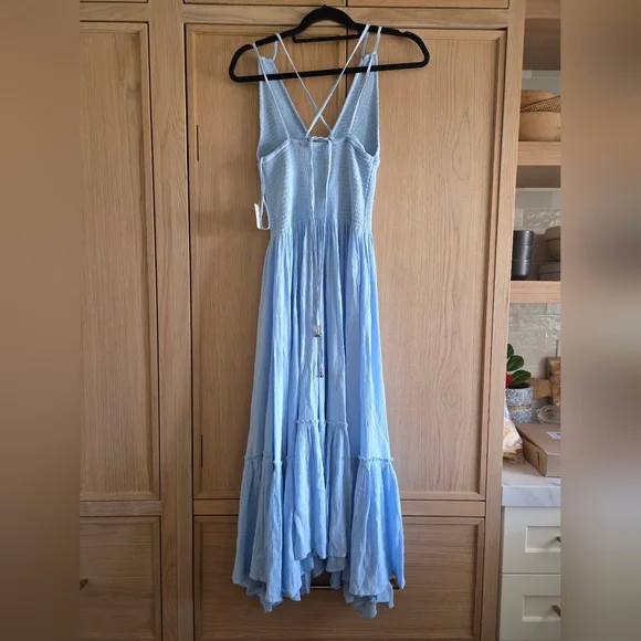 Free People Fun In The Sun Maxi Dress Lightweight Asymetrical Hem - Picture 5 of 8